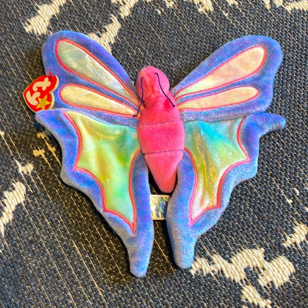 TY 1999 Beanie Babies Collection Flitter the Butterfly NWT